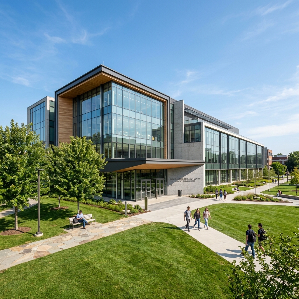 Modern university research campus