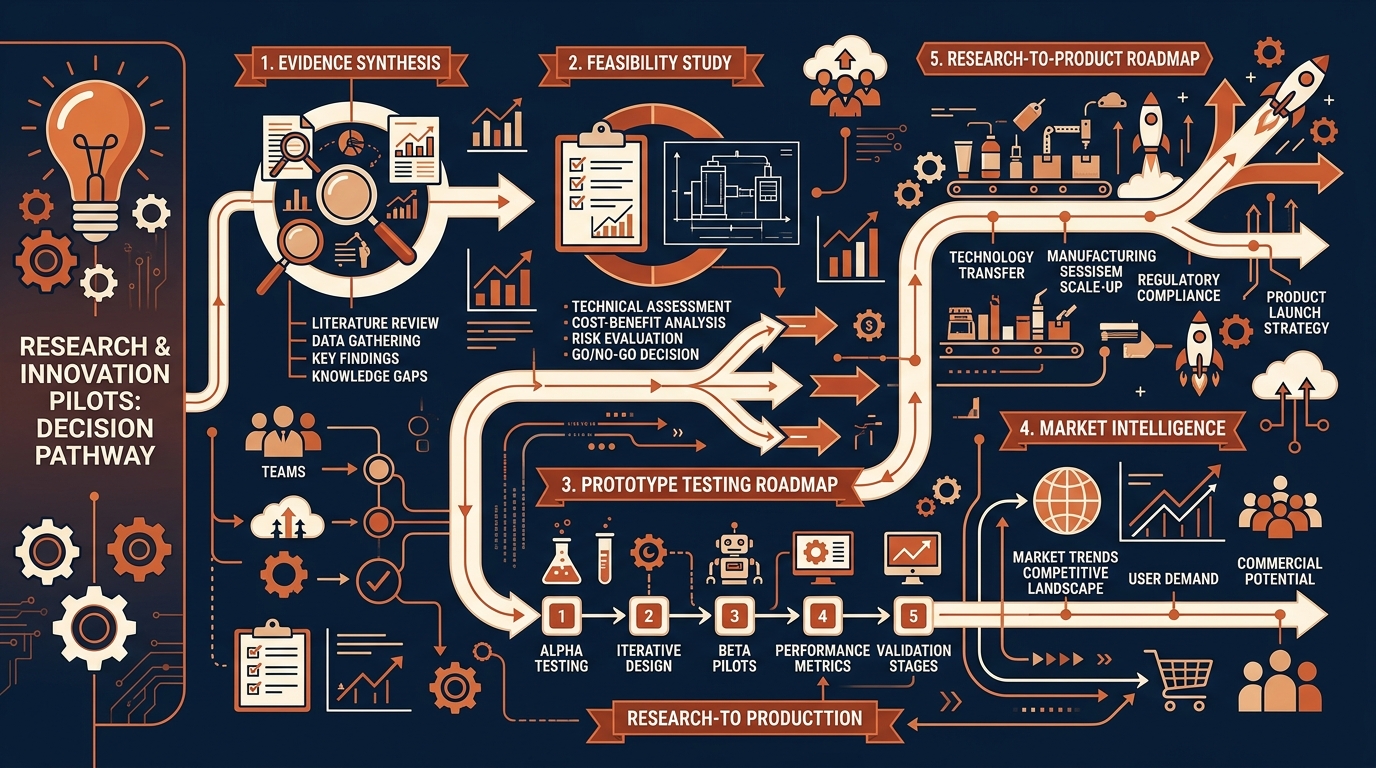 Healix Research & Innovation Pilots Decision Pathway Illustration